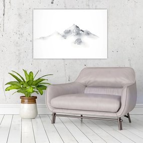 Obraz - Atramentová maľba hôr (90x60 cm)