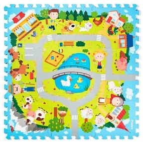 Plastica Penové puzzle Dedina, 9 dielov, 90 x 90 cm