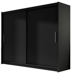 Veľká šatníková skriňa BEGA I čierna šírka 180 cm