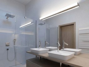LED2 Kúpeľňové LED osvetlenie nad zrkadlo QUADRA, 12W, 3000K/4000K, chrómované, IP44