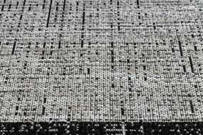 KOBEREC SIZAL FLOORLUX 20401 vzor rámu strieborná / čierna Veľkosť: 120x170 cm