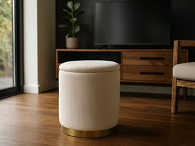 CH Taburetka s úložným priestorom Lena - krémová