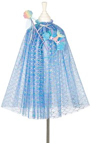 Souza! – detský kostým – plášť s čelenkou a paličkou pre morské panny Marlya – 5 až 7 rokov