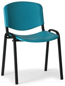 Plastová stolička ISO - čierne nohy, zelená