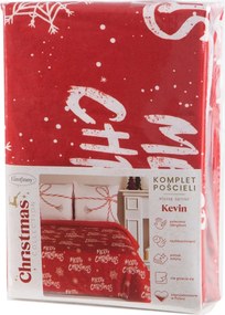 VIANOČNÉ OBLIEČKY Z MIKROVLÁKNA KEVIN 140X200 CM, 1 KS 70X80 CM VZOROVANÉ
