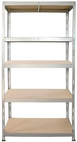 Kovový regál nitovaný Stabil II 180x90x45cm pozinkovaný 250kg/5 polic