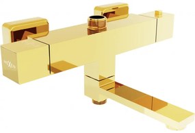 Mexen Cube termostatická vaňovo-sprchová batéria, zlatá - 77910-50