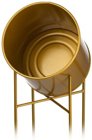 KOVOVÝ KVETINÁČ SO STOJANOM GOLDEN 55X21 CM ZLATÁ