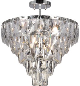 Luster Chelsea II, 1x krištáľové tienidlo, (fi 50cm), ch