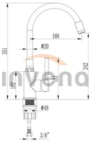 Invena Invena, podomietková bidetová batéria, chrómová lesklá, BP-00-B01-L