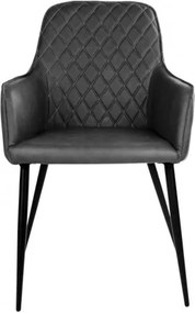 Jídelní křeslo HARBO, tmavě šedé,PU kůže House Nordic 1001152