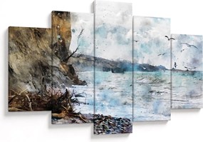 Obraz - Útes, akvarel (150x105 cm)