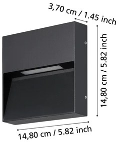 Eglo 900889 - LED Vonkajšie nástenné svietidlo MARUGGIO LED/4,8W/230V IP65