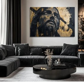 Božská majestátnosť | Domaľované akrylom a zlatými plátkami 60x90 cm