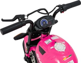Elektrická motorka SUPERMOTO ružová