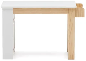 Detský písací stôl s bielou doskou 40x77 cm Serwa – Kave Home