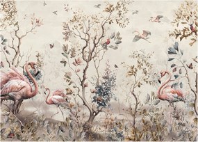 Obraz - Kresba plameniakov (70x50 cm)