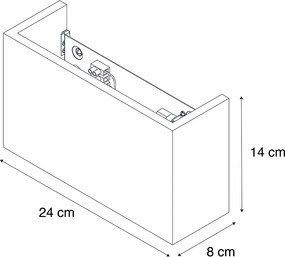 Inteligentná nástenná lampa dubové drevo 24 cm vrátane Wifi G9 - Otan