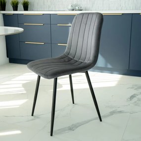 Jedálenská stolička FRESNO VELVET grafitová