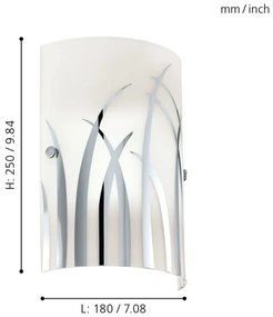 Eglo 92742 - Nástenné svietidlo RIVATO 1xE14/42W/230V