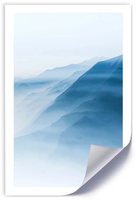 Gario Plagát Pohľad na hory za hmlou Farba rámu: Bez rámu, Rozmery: 30 x 45 cm