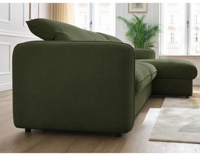 Zelená rozkladacia rohová pohovka (variabilná) Achille – Bobochic Paris