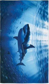 Rýchloschnúca XXL plážová osuška SHARKON modrá 150 x 210 cm, 100% mikrovlákno