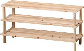 Kesper 69723 Skrinka na topánky s 3 policami, svetlá, 77 x 40 x 26 cm