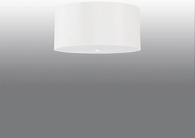 Stropné svietidlo Otto, 1x biele textilné tienidlo, (biele sklo), (fi 50 cm)