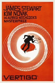 Obrazová reprodukcia Vertigo, Alfred Hitchcock (Vintage Cinema / Retro Movie Theatre Poster / Iconic Film Advert)