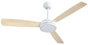 Aigostar B.V. Aigostar-LED Stmievateľný str. ventilátor 20W/230V 2700-6500K 132cm+DO biela/béž. AI1570