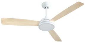 Aigostar B.V. Aigostar-LED Stmievateľný str. ventilátor 20W/230V 2700-6500K 132cm+DO biela/béž. AI1570
