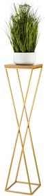 STOJAN NA KVETINÁČ LOFT6 100X24X24 CM ZLATÁ/HNEDÁ