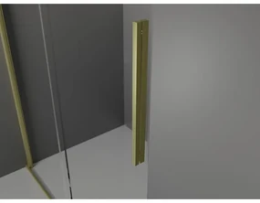 Mexen Velar, posuvné dvere typu Walk-in 70x200 cm, 8mm číre sklo, zlatá matná, 871-070-000-03-55