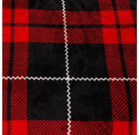 Mikroplyšová baránková deka ALBURY, červená Rozmer: 160 x 200 cm