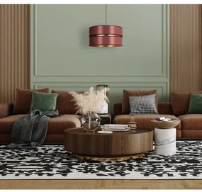 Duolla - Luster na lanku DUO 1xE27/15W/230V pr. 40 cm vínová/zlatá