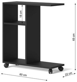 Konferenčný stolík na kolieskach Tros (čierna). Vlastná spoľahlivá doprava až k Vám domov. 1060981
