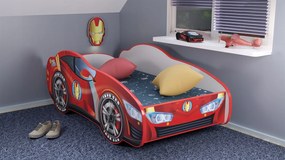 TOP BEDS Detská auto posteľ Racing Car Hero - Iron Car 140cm x 70cm - 5cm