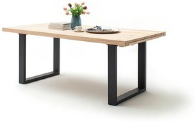 Jedálenský rozkladací stôl Dayton dub bianco antracit Rozmer: 200 (300) x 77 x 100 cm