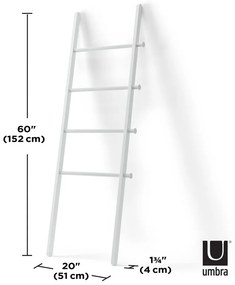Biely dekoratívny rebrík z topoľového dreva Leana - Umbra