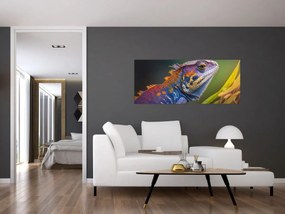 Obraz - Sfarbený leguán (120x50 cm)