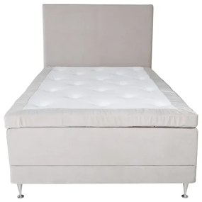 Vansbro 120 polohovateľná boxspring posteľ béžový zamat čelo Alvik