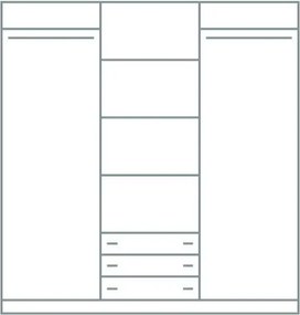 Šatníková skriňa Greta, sonoma