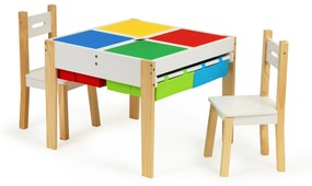 Farebný detský set stolíka a stoličiek