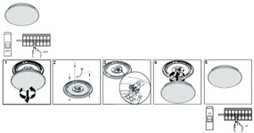 TOP LIGHT Svetlo stropné DUNAJ K 50, Biela