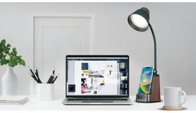 Immax 08999L - LED+CCT stmievateľná stolná lampa s bezdrôtovým nabíjaním QI IDEAL LED/8W/230V hnedá