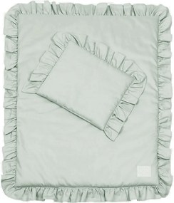 Sada do postieľok s volánom púštna zelená 50x65cm