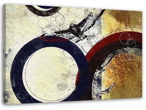 Obraz na plátně, Abstraktní kruh - 100x70 cm