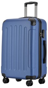 Stredný kufor so 4 kolieskami 65x44,5x27 cm, veľkosť M, modrá farba