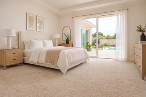 Associated Weavers, Koberec metráž Spinta 33, na mieru, šíře 4m, biela, filc, obývacia izba